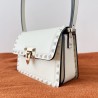 Valentino Rockstud23 Small Shoulder Bag in White Calfskin 017