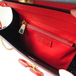 Valentino Small Vsling Handbag In Red Grainy Calfskin 052