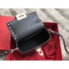 Valentino Mini Rockstud Crossbody Bag In Black Calfskin 028