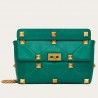 Valentino Roman Stud Chain Bag In Green Lambskin 107