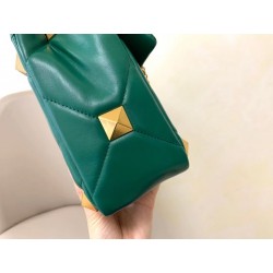 Valentino Roman Stud Chain Bag In Green Lambskin 107