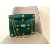 Valentino Roman Stud Chain Bag In Green Lambskin 107