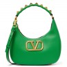 Valentino Stud Sign Hobo Bag In Green Calfskin 733