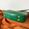 Valentino Stud Sign Hobo Bag In Green Calfskin 733