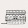 Valentino Rockstud Spike Small Bag In Silver Metallic Lambskin 760