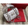 Valentino Rockstud Spike Small Bag In Silver Metallic Lambskin 760