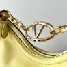 Valentino VLogo Moon Small Hobo Bag with Chain in Yellow Leather 819