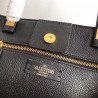 Valentino Roman Stud Tote Bag In Black Grainy Calfskin 909