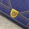 Dior Diorama Flap Bag In Denim And Studded 918