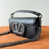 Valentino Small Loco Shoulder Black Bag with Crystals Logo 964