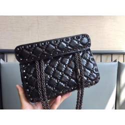 Valentino Rockstud Spike Small All Black Bag 645