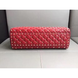 Valentino Red Rockstud Spike Tote Bag 678