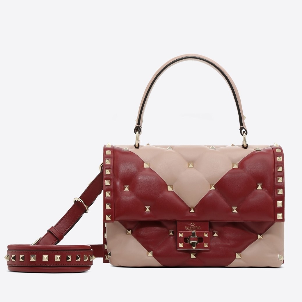 Valentino Garavani Quilted Candystud Top Handle Bag 217