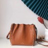 Valentino Small Rockstud Bucket Bag In Brown Calfskin 260