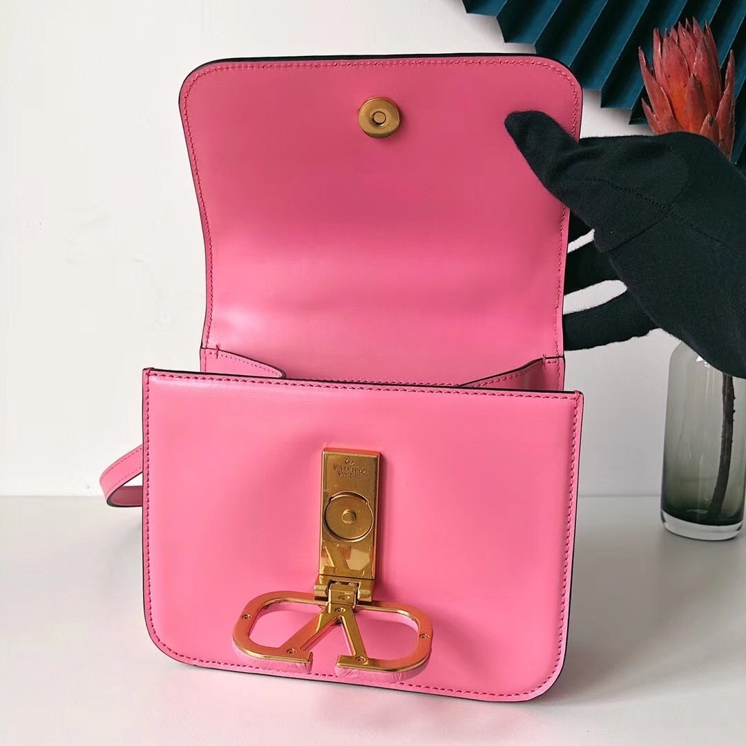 Valentino Small Vsling Shoulder Bag In Macaron Calfskin 760