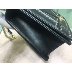 Dior Diorama Bag In Black Eyelets Lambskin 593