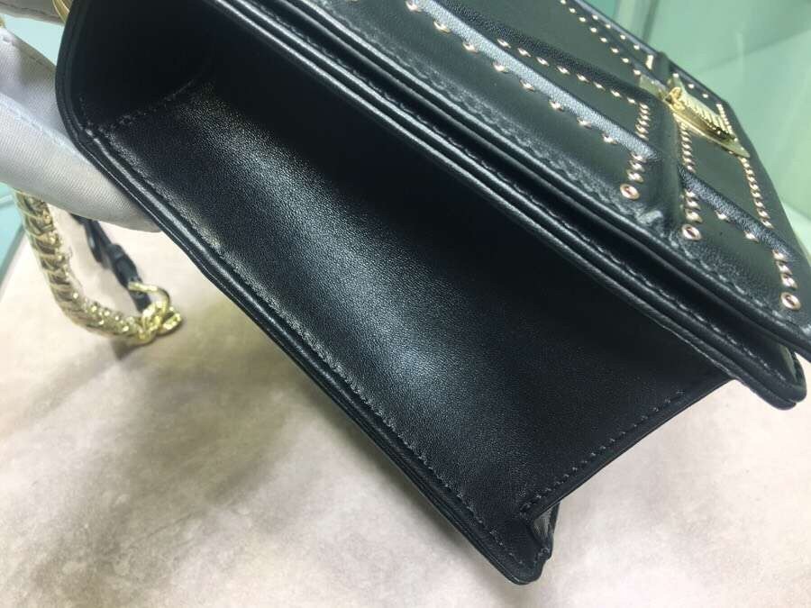 Dior Diorama Bag In Black Eyelets Lambskin 593