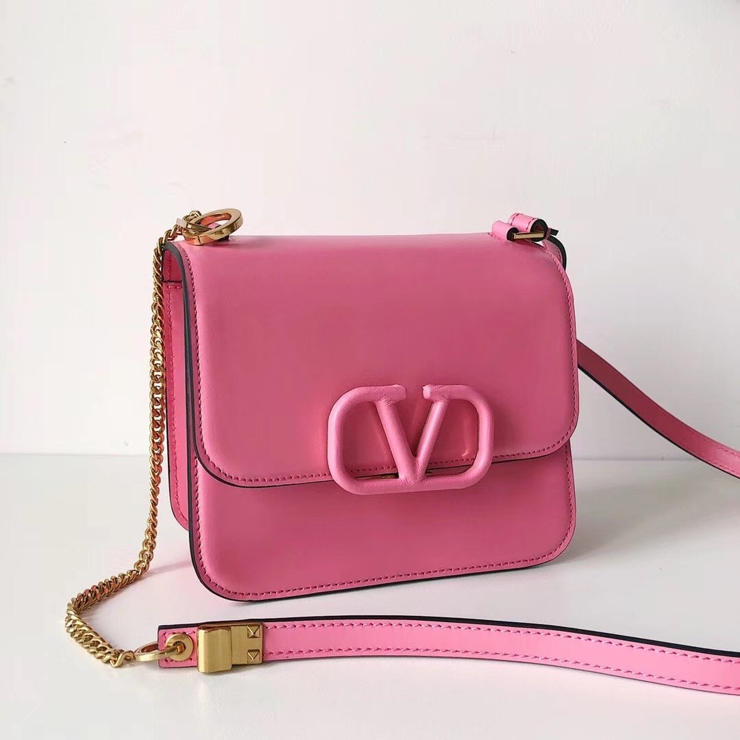 Valentino Small Vsling Shoulder Bag In Macaron Calfskin 760