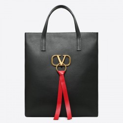 Valentino Garavani Black Large N/S Vring Shopper Bag 021