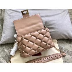 Valentino Small Candystud Crossbody Bag In Poudre Lambskin 050