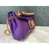 Valentino Stud Sign Shoulder Bag In Purple Nappa Leather 898