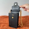 Valentino Loco Phone Case in Black Leather with Chain 953