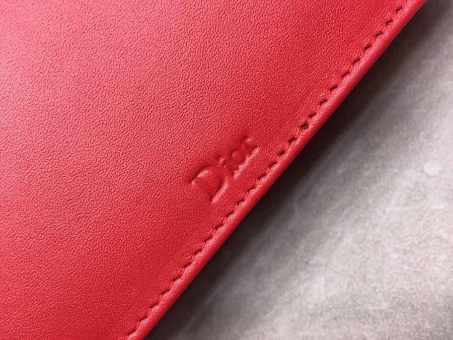 Dior Diorama Bag In Red Eyelets Lambskin 618