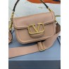 Valentino Alltime Shoulder Bag in Beige Grained Leather 988