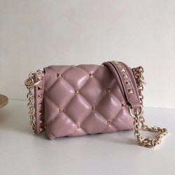 Valentino Mini Candystud Crossbody Bag In Poudre Lambskin 107