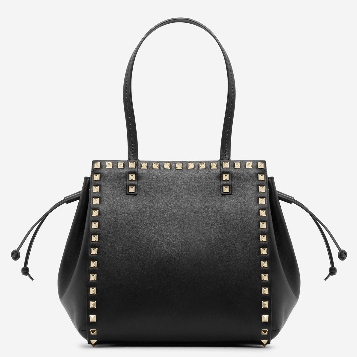 Valentino Black Rockstud Double Handle Drawstring Bag 145