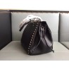 Valentino Black Rockstud Double Handle Drawstring Bag 145