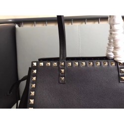 Valentino Black Rockstud Double Handle Drawstring Bag 145