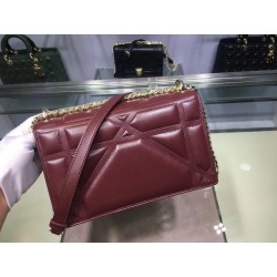 Dior Bordeaux Diorama Lambskin Bag With Large Cannage Motif 652