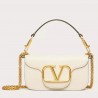 Valentino Loco Small Shoulder Bag In White Calfskin 117