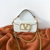 Valentino Loco Small Shoulder Bag In White Calfskin 117