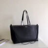 Valentino Rockstud Large Shopping Bag In Black Leather 258