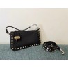 Valentino Rockstud Small Crossbody Bag In Black Grained Calfskin 292