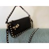 Valentino Rockstud Small Crossbody Bag In Black Grained Calfskin 292