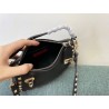 Valentino Rockstud Small Crossbody Bag In Black Grained Calfskin 292