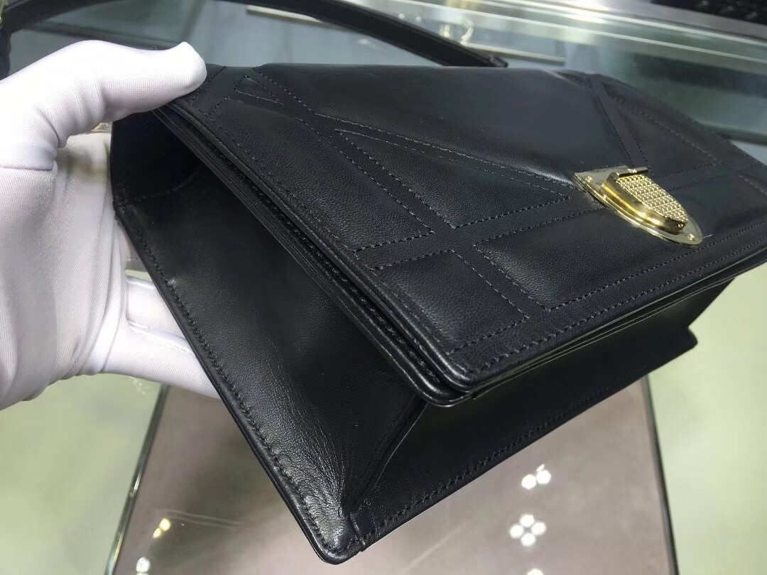 Dior Black Diorama Lambskin Bag With Large Cannage Motif 693
