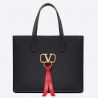 Valentino Garavani Black Large Vring Shopping Tote 090