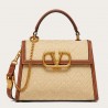 Valentino Small Vsling Handbag In Chevron Raffia 804