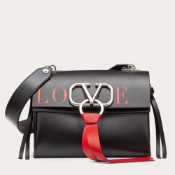 Valentino Small Love Vring Shoulder Black Bag 830