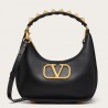 Valentino Stud Sign Hobo Bag In Black Calfskin 210