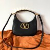 Valentino Stud Sign Hobo Bag In Black Calfskin 210