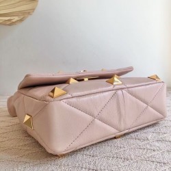 Valentino Medium Roman Stud Chain Bag In Pink Nappa 244