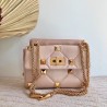 Valentino Medium Roman Stud Chain Bag In Pink Nappa 244