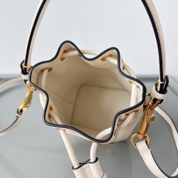 Valentino VLogo Signature Mini Bucket Bag in White Calfskin 281