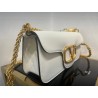 Valentino Loco Large Shoulder Bag In White Calfskin 352