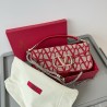 Valentino Large Loco Shoulder Bag in Red Toile Iconographe 380